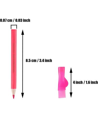 3-Piece Sewing Fabric Pencils Set - Water Soluble Tailor Marking Tools with Brush Cap (White, Blue, Red) - Buy Online on SooperMarket.com