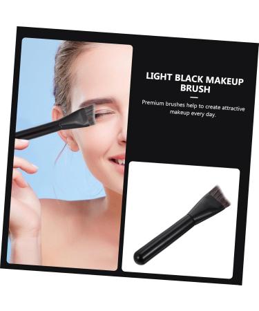 1 Pc 3D Contouring Makeup Brush - Black Foundation Brush with Wooden Handle | International Shipping Available - Buy Online on SooperMarket.com