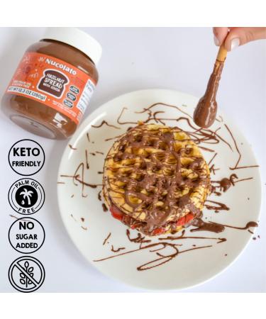 Nucolato Hazelnut Spread | Diabetic & Keto Friendly Snack | Gluten Free, Low Carb, Healthy Option - 12.3 OZ - Buy Online on SooperMarket.com