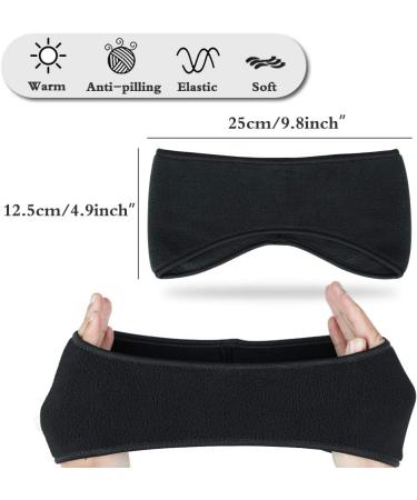 Hasagei Winter Headband - Thermal Ear Warmer for Men & Women | Sports Bandana for Jogging Hiking Cycling & Motorcycle Riding - Black & Polar Fleece - Buy Online on SooperMarket.com