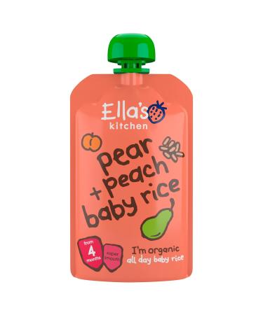 Ella's Kitchen Organic Peaches Pears and Baby Rice 120g
