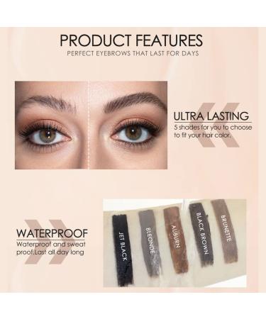 Waterproof Eyebrow Gel - Long Lasting Highly Tinted Liquid Eye Brow Makeup (Black Brown) - Buy Online on SooperMarket.com