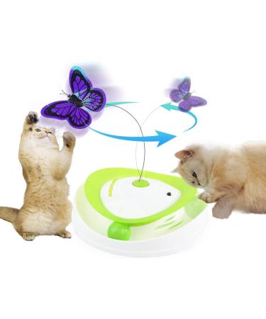 All for paws 2 in 1 interactive cat toy to roll down flutter interactive cat toys with rolling balls automatic kitten spinner toys for indoor cats 2 in 1 interactive cat butterfly toy