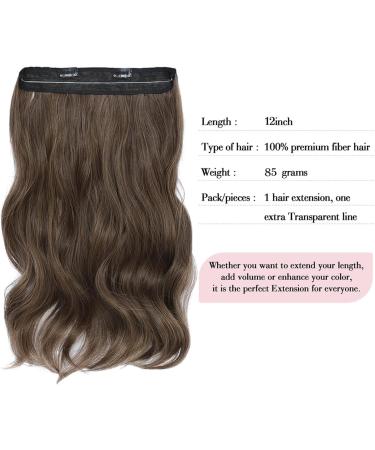 Invisible Wire 12 Wavy Synthetic Hair Extension - Dark Ash Brown - Buy Online on SooperMarket.com