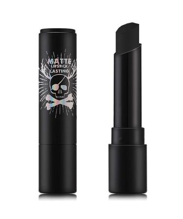 Black Face Body Paint Stick High Pigmented Eye Black Stick Long Lasting Black Matte Lipstick Waterproof Body Paint Stick for Halloween Costume Parties Zombie Cosplay Clown Makeup