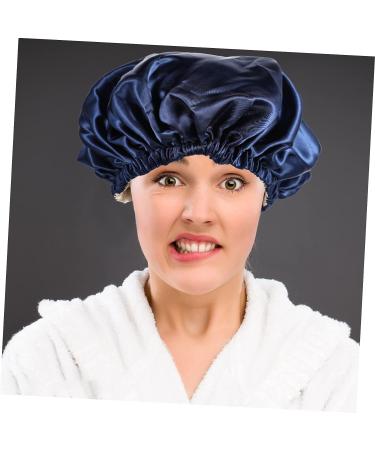 Adjustable Buckle Silk Night Cap Set - 2pcs Tibetan Green Women's Spa & Shower Bonnets - Buy Online on SooperMarket.com