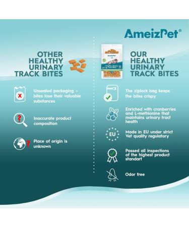 AmeizPet Cat Treats for Urinary Tract Health - 65g (2.3oz) Natural Cat Treats for Healthy Urinary Function - Buy Online on SooperMarket.com