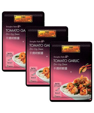 Lee Kum Kee Convenient Sachet Mix Stir Fry Sauces - Shanghai Style Tomato Garlic 70g (Pack of 3)