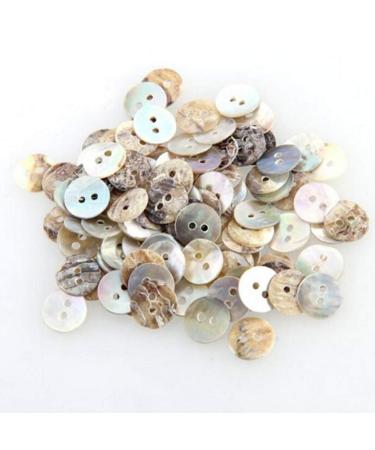 Welecom 1000 Pcs Natural Shell Buttons 10mm 2 Hole Mother of Pearl Round Shell Buttons for Cloth Sewing Craft Buttons