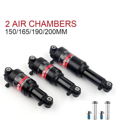 JFOYH Air Shock Absorber for MTB/E-Bike/Scooters - Adjustable Damping Rear Shocks | 150mm Eye to Eye Length | 35mm Travel - Buy Online on SooperMarket.com