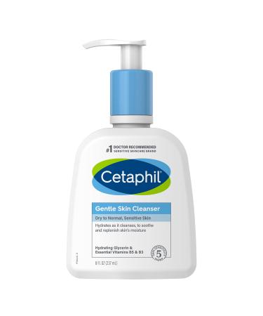 Face Wash by CETAPHIL, Hydrating Gentle Skin Cleanser for Dry to Normal Sensitive Skin, NEW 8 oz 3 Pack, Fragrance Free, Soap Free and Non-Foaming Fragrance Free 8 Ounce (Pack of 3)