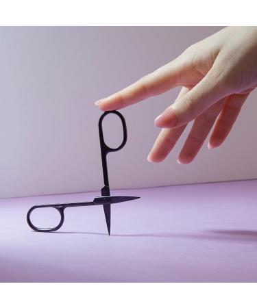 Mylee Straight Edge Nail Scissors Professional Sleek Matte Black Stainless Steel Salon-Quality Nail Scissors for Precision Trimming of Nail Edges and Creating Straighter Shapes - Buy Online on SooperMarket.com
