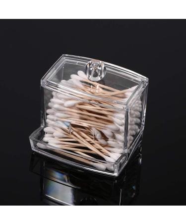Atyhao Cotton Swab Box | Practical Q-Tip Organizer & Makeup Storage | Transparent Cosmetic Holder with Lid - Shop Internationally - Buy Online on SooperMarket.com