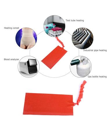4pcs Silicone Rubber Heating Pad - 12V 20W Heating Mat for Industrial Equipment | Durable & Efficient Heating Solution - Buy Online on SooperMarket.com