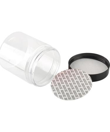 Tianzd 12-Pack 250ml Transparent Plastic Cream Containers with Black Lid & Spatulas - Ideal for Cosmetics Travel & DIY - Buy Online on SooperMarket.com
