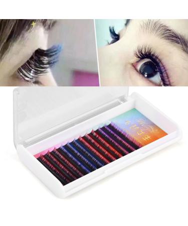 Rainbow Colorful False Eyelashes - Gradient Individual Eyelash Extensions (12mm) for Stunning Looks | Shop Internationally - Buy Online on SooperMarket.com