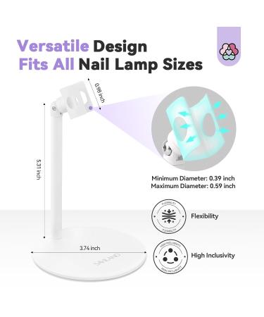 SAVILAND UV Nail Lamp Stand - Adjustable 360 Magnetic Rotation Portable & Hands-Free for Gel Nails - Ideal for Home Salon Manicure - Buy Online on SooperMarket.com