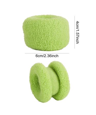 12 Pack Terry Cloth Cotton Elastic Hair Scrunchies - Seamless Hair Ties for Women and Girls - Buy Online on SooperMarket.com