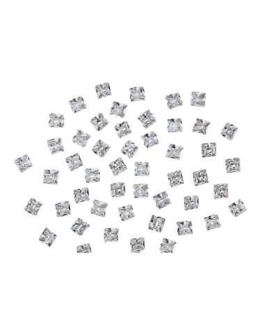 Unique Square Pointed Bottom Rhinestones For Nail Decoration Eye Catching Nail Accessories Square Pointed Bottom Rhinestones White big