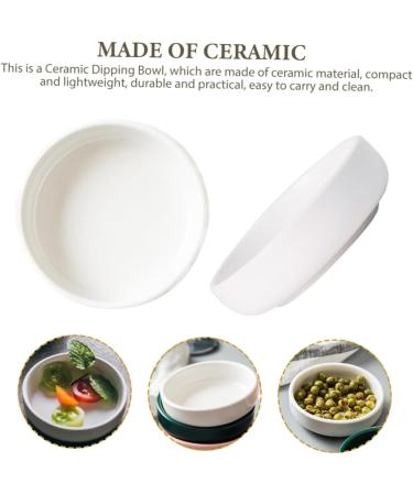MAGICLULU 4 Pcs Sauce Dish Vinegar Dish Olive Oil Dipping Dishes Appetizer Dishes Japanese Soy Sauce Dishes Small Ceramic Bowls Sauce Serving Dipping Bowls Fries Cooking Ceramics re-usable 9X9X2.5CMx2pcs Whitex2pcs - Buy Online on SooperMarket.com
