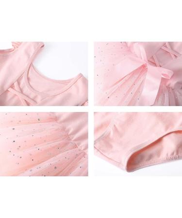 Danswan Ballet Tutu Leotard Toddler Girls Short Sleeve with Glitter Skirt - Ballet Pink (Fly Sleeve) - Size 6-7 Years - Buy Online on SooperMarket.com