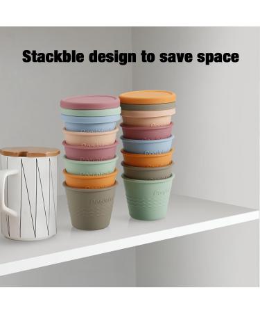 Pandaear 12-Piece Silicone Baby Food Storage Set | 4 oz Porridge Freezing Containers with Airtight Lids - Ideal for Complementary Baby Food - Buy Online on SooperMarket.com