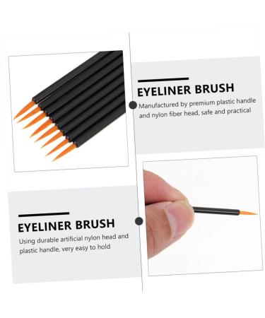 PLAFOPE 100pcs Disposable Eyeliner Brush Face Tools Eyeshadow Gel Eyeliner Brush Plastic Black - Buy Online on SooperMarket.com