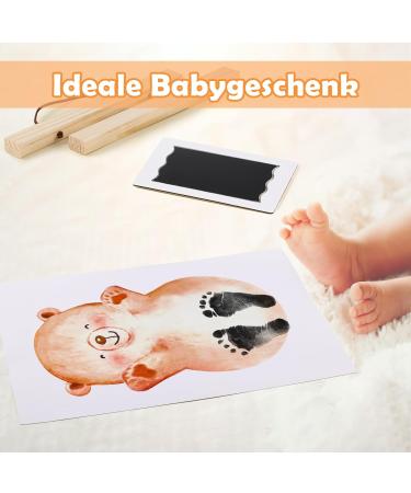 Togou2s Baby Footprint & Handprint Set - 2pcs Baby Stamp Cushion for Baby Shower Gift (0-6 Months) - Non-Contact Color Prints - Ideal Kinderzimmer Decoration - Buy Online on SooperMarket.com
