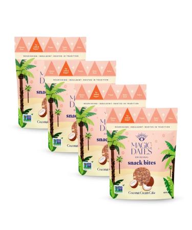 MAGICDATES Dates Snack Bites - No Added Sugar No Sweetener Whole Food Snack | Grown in California | Gluten Free Paleo Delicious | (Coconut Cream Cake)