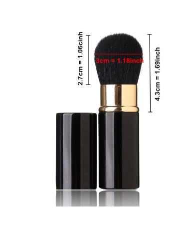 Retractable Makeup Brush - Goat Hair Portable Face & Blush Tool | Loose Powder Foundation | Travel-Friendly Beauty Essentials - Buy Online on SooperMarket.com