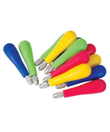 Speedball Adjustable Linoleum Cutter Handles, Assorted Colors, Pack of 12