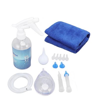 Ear Wax Removal Tool Kits Ear Irrigation Flushing System 6 Transparent Tips Reliable Easy Operation with Ear Muff for Home