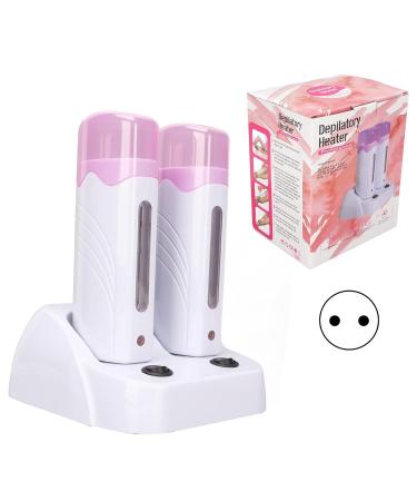 Double Depilatory Heater & Wax Roller Set | Portable Roll-On Wax Warmer for Hair Removal | EU-Compatible for Men & Women - Buy Online on SooperMarket.com