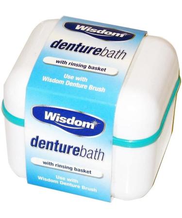 Wisdom Denture Bath with Rinsing Basket - Convenient Denture Cleaning Solution - Buy Online on SooperMarket.com