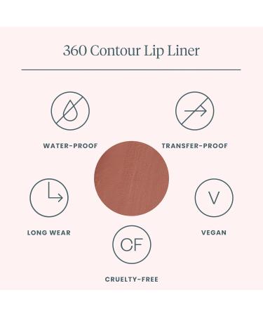 Wonderskin 360 Contour Lip Liner Pencil - Long Lasting, Waterproof & Nourishing Lipliner in Saddle - Buy Online on SooperMarket.com