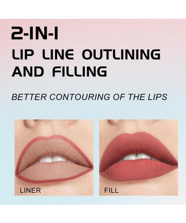 Buy YOUNG VISION Gourd-Shaped Precision Liquid Lipstick & Lipliner - Nude Matte Shades | International Shipping Available - Buy Online on SooperMarket.com