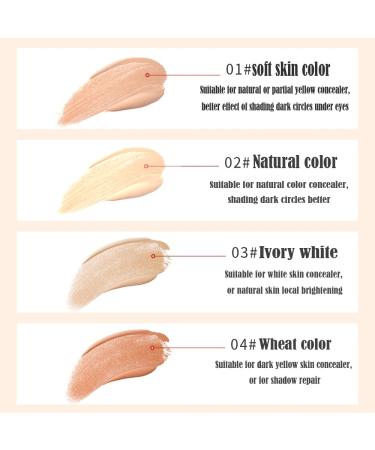 2 in 1 Concealer Pencil Stick for Full Coverage - Waterproof Dual-Sided Face and Eyebrow Concealer Crayon for Dark Circles, Blackheads - Professional Makeup Highlighter with Brush - Natural Shade - Buy Online on SooperMarket.com