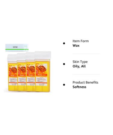Honey Hair Removal Wax Cartridge Refills - 4 Pack for Body Waxing Legs and Arms - Buy Online on SooperMarket.com