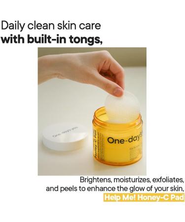Honey-C Pad One Step Mild Skin Care 60 Pads: Daily Toner for Skin Moisturizing & Brightening - Hypoallergenic Korean Skincare - Buy Online on SooperMarket.com