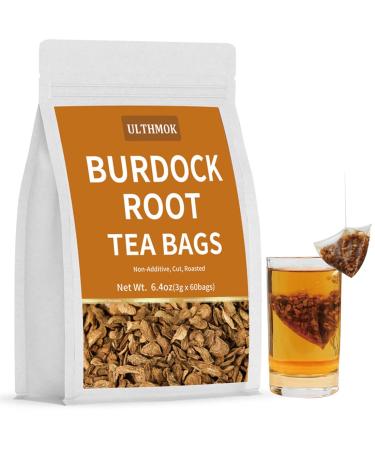 Premium Burdock Root Tea Bags 60 Tea Bags (4g 60 Tea Bags).100% Natural Burdock Tea No Additives Caffeine Free.
