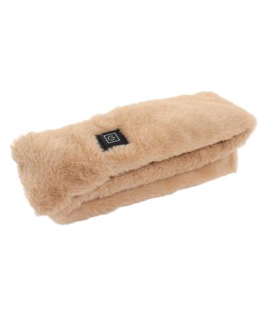 CHICIRIS Heated Scarf 3 Heating Levels ONE Button To Control Imitation Rabbit Hair Heating Scarf for Gifts Lightly Tanned