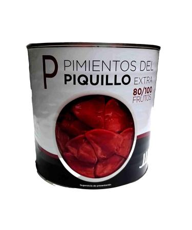 Whole Roasted Piquillo Spanish Red Peppers In Brine 2.5kg tin