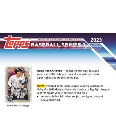 2023 Topps Series 1 Baseball Hobby Box - 24 Packs/14 Cards - Auto or Mem Card Included - Silver Pack Bonus - Buy Online on SooperMarket.com