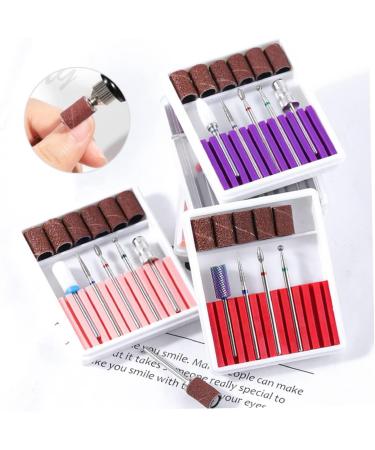 POPETPOP 2 Sets Nail Art Equipment Nail Bits Nail Drill Bits for Acrylic Nail Polish Accessories Drill Bits for Nails Manicure Drill Bits Pedicure Bits Nail Gel Electric Head Purple 6.5x5.5cmx2pcs Purplex2pcs - Buy Online on SooperMarket.com