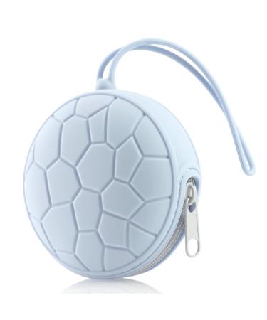 Vicdozia Pacifier Pouch Silicone Pacifier Holder Case for Diaper Bag Home Travel Outdoor Activities(Dream Blue)