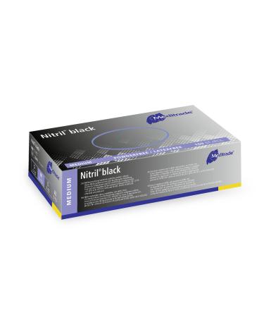 Meditrade 1284M Nitrile Examination Gloves Black Medium