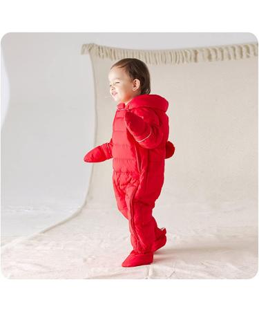 Famuka Baby Winter Warm Down Snowsuit Hooded Puffer Outwear Red 12-18 Months - Buy Online on SooperMarket.com