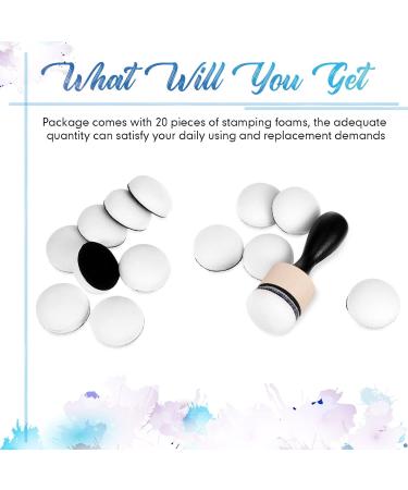 21-Pack Mini Round Ink Blending Tool Set with 20 Replacement Refill Sponges - Art Supplies for Distressing and Blending - Buy Online on SooperMarket.com