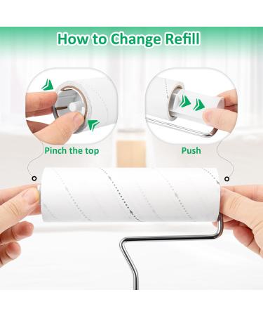 ONLYESH 360 Leaves Foot Roll - 16cm Lint Roller for Cat Hair Sofa Bed & Carpet | 4 Rolls 90 Sheets Each - Perfect for Pet Owners! - Buy Online on SooperMarket.com