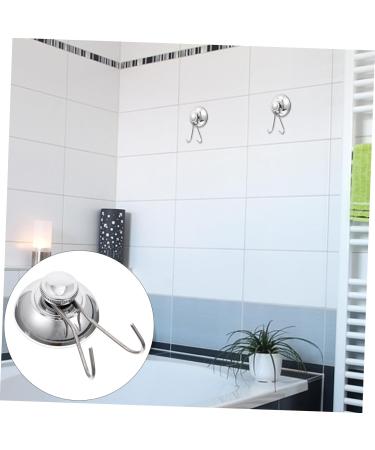 Alipis 1pc Hook up Heavy Duty Coat Hangers Suction Cup Hook Wall Key Hanger Suck Cup Hook Metal Work Towel 7X6CM Silver - Buy Online on SooperMarket.com